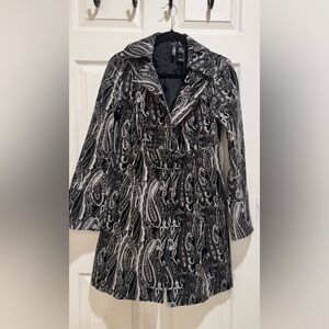 Bisou Bisou Black and White Paisley Jacket